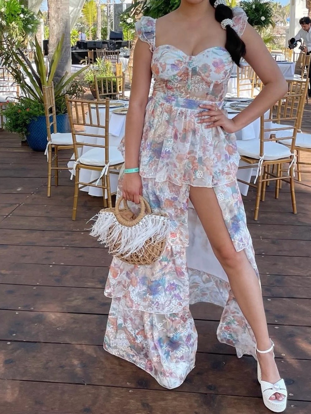 These Three Boutique - Watercolor Tiered Maxi Dress